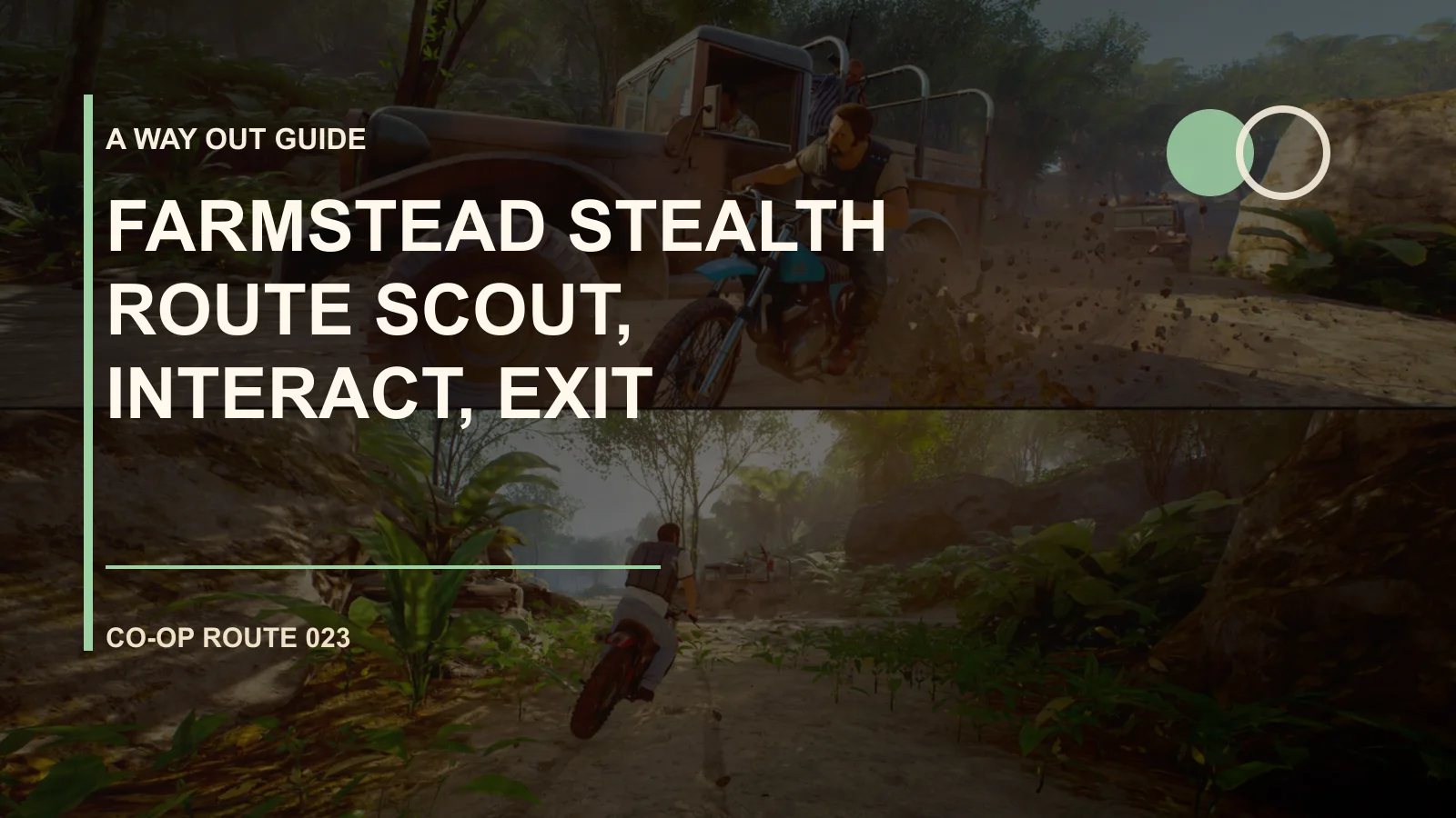 Farmstead Stealth Route: Scout, Interact, Exit
