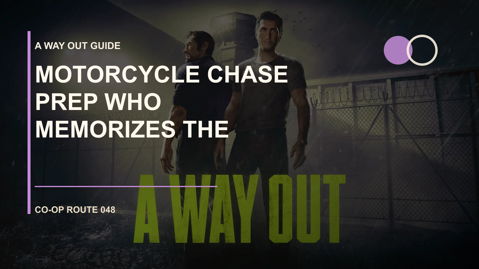 Motorcycle Chase Prep: Who Memorizes the Route