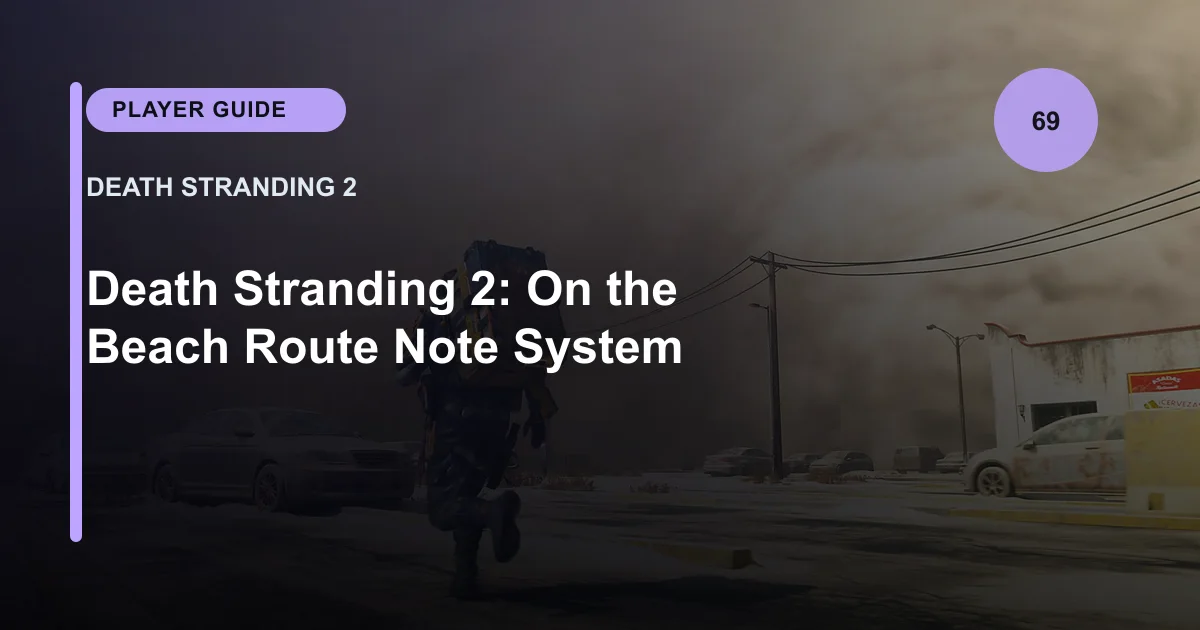 Death Stranding 2: On the Beach Route Note System